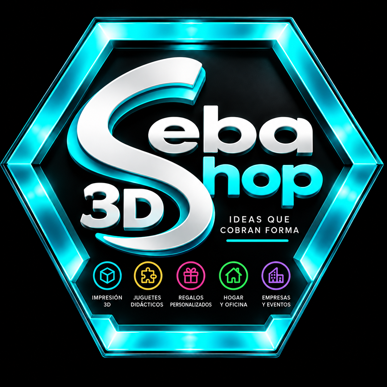 Logo de SebaShop 3D: ideas que cobran forma
